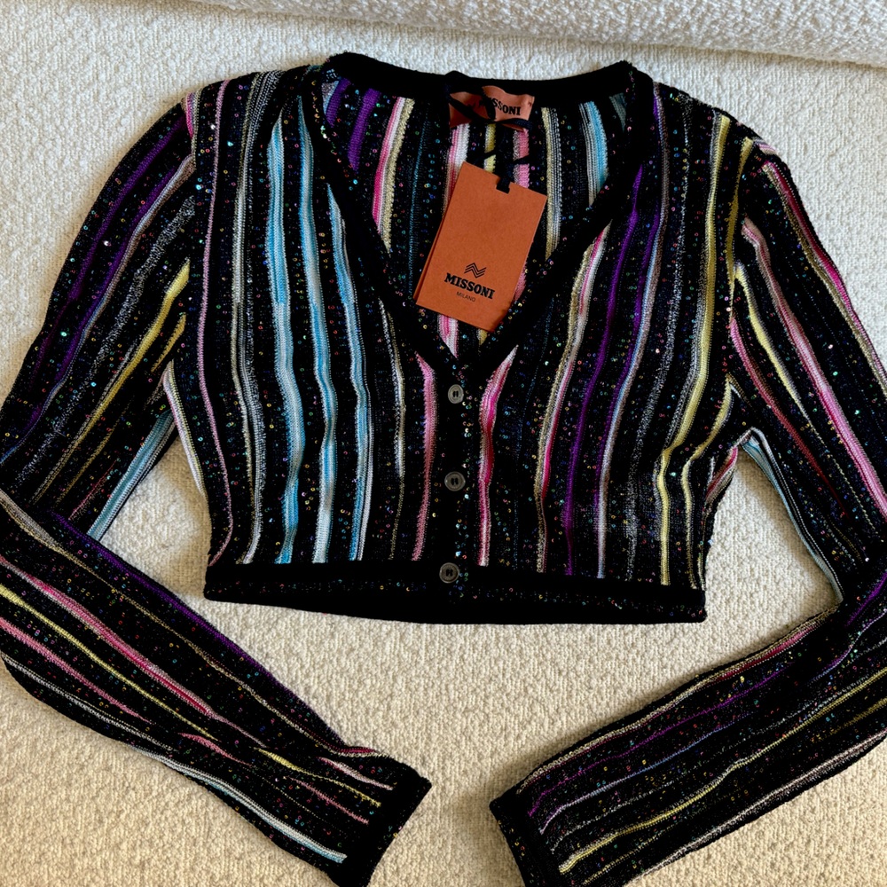 NWT MISSONI CROPPED CARDIGAN